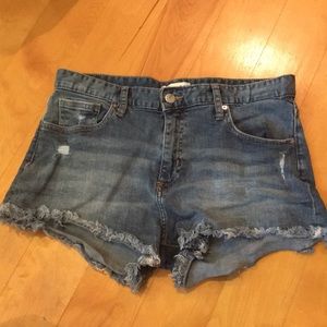 Distressed Denim shorts